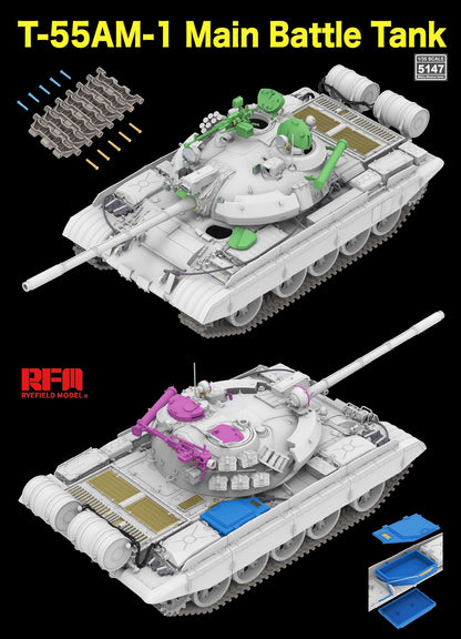 Rye Field 1/35 T-55AM-1 Main Battle Tank w/Workable tracks 5147