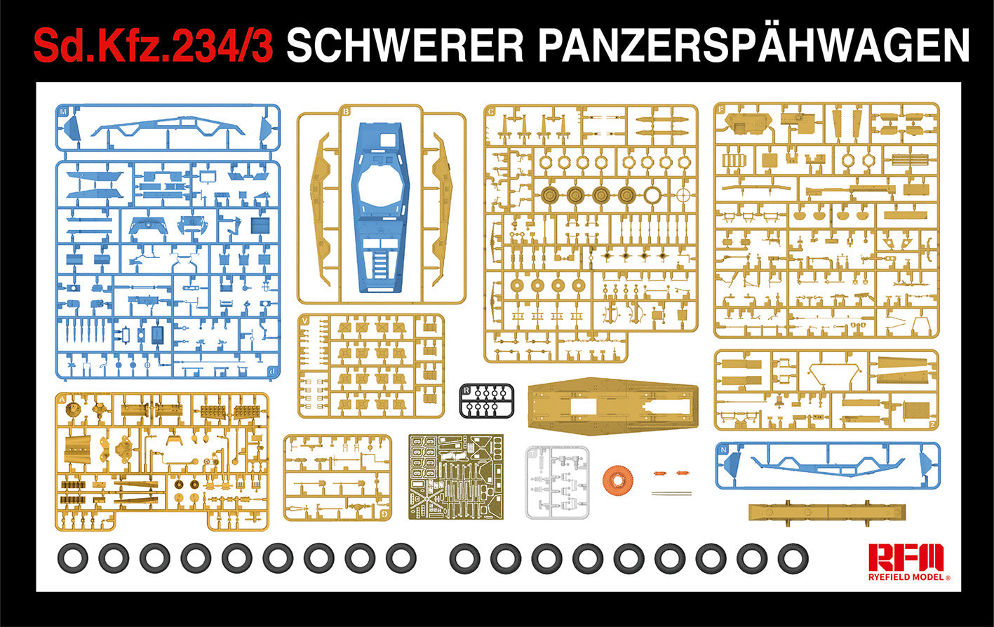 Rye Field Model 1/35 5134 Sd.Kfz. 234/3 Schwerer Panzerspähwagen 7.5cm Stummel