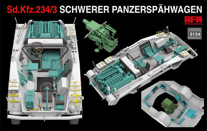 Rye Field Model 1/35 5134 Sd.Kfz. 234/3 Schwerer Panzerspähwagen 7.5cm Stummel