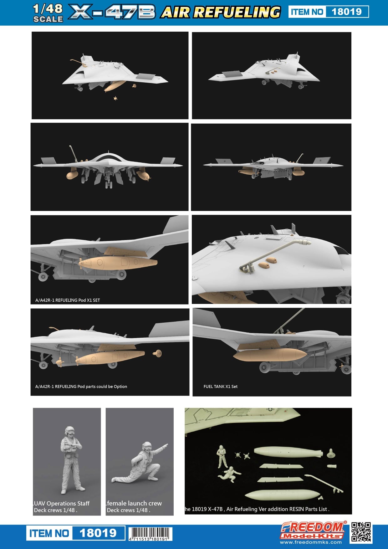 Freedom Model Kit 1/48 U.S Navy UCAS X-47B Air Refueling