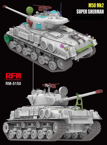Rye Field 1/35 Israeli Tank M50 Mk2 SUPER SHERMAN 5150 Model Kit