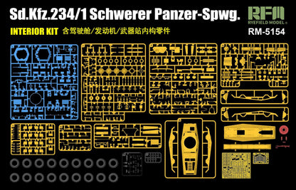 Rye Field Model 1/35 Sd.Kfz. 234/1 Schwerer Panzer-Spwg w/Interior Kit 5154