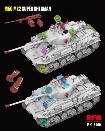 Rye Field 1/35 Israeli Tank M50 Mk2 SUPER SHERMAN 5150 Model Kit