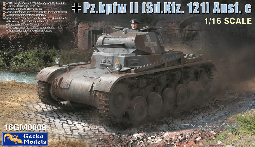 Gecko Models 1/16 Pz.Kpfw. II (Sd.Kfz.121) Ausf.c Model Kit
