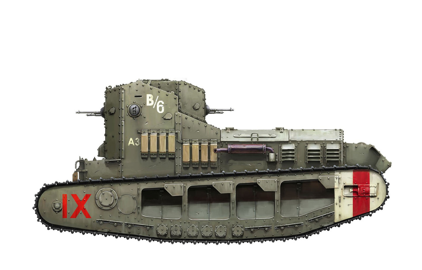 Meng Model 1/35 TS-021 Mk.A Whippet British Medium Tank
