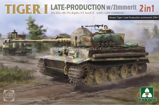 Takom 1/35 2199 Tiger I Late Production w/zimmerit