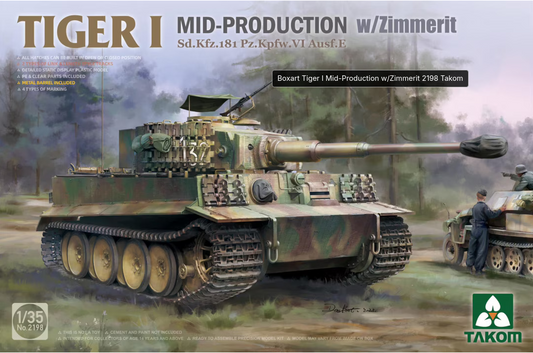 Takom 1/35 2198 Tiger I Mid-Production w/Zimmerit