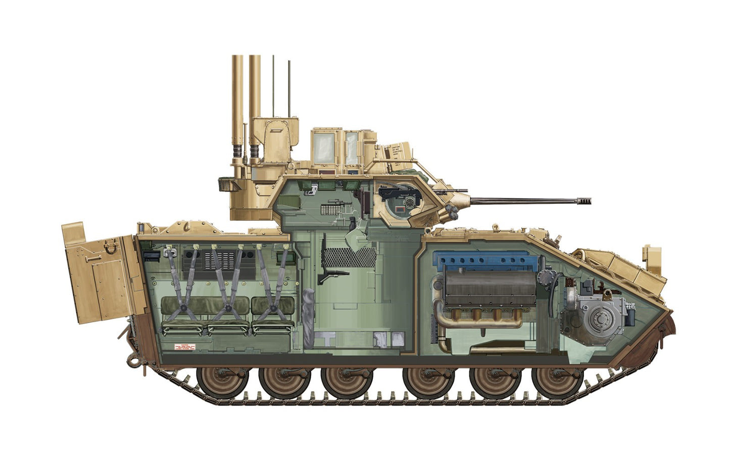 Meng Model 1/35 M2A3 Bradley w/BUSK IIIU.S. Infantry Fighting Vehicle