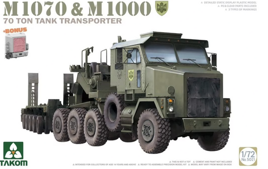 Takom 1/72 M1070 & M100070 Ton Tank Transporter