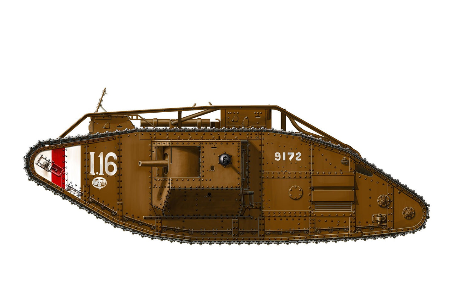 Meng Model 1/35 TS-020 British Heavy Tank Mk.V Male
