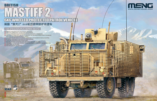 Meng Model 1/35 SS-012 British Mastiff 2 6x6 Wheeled Protected Patrol Vehicle