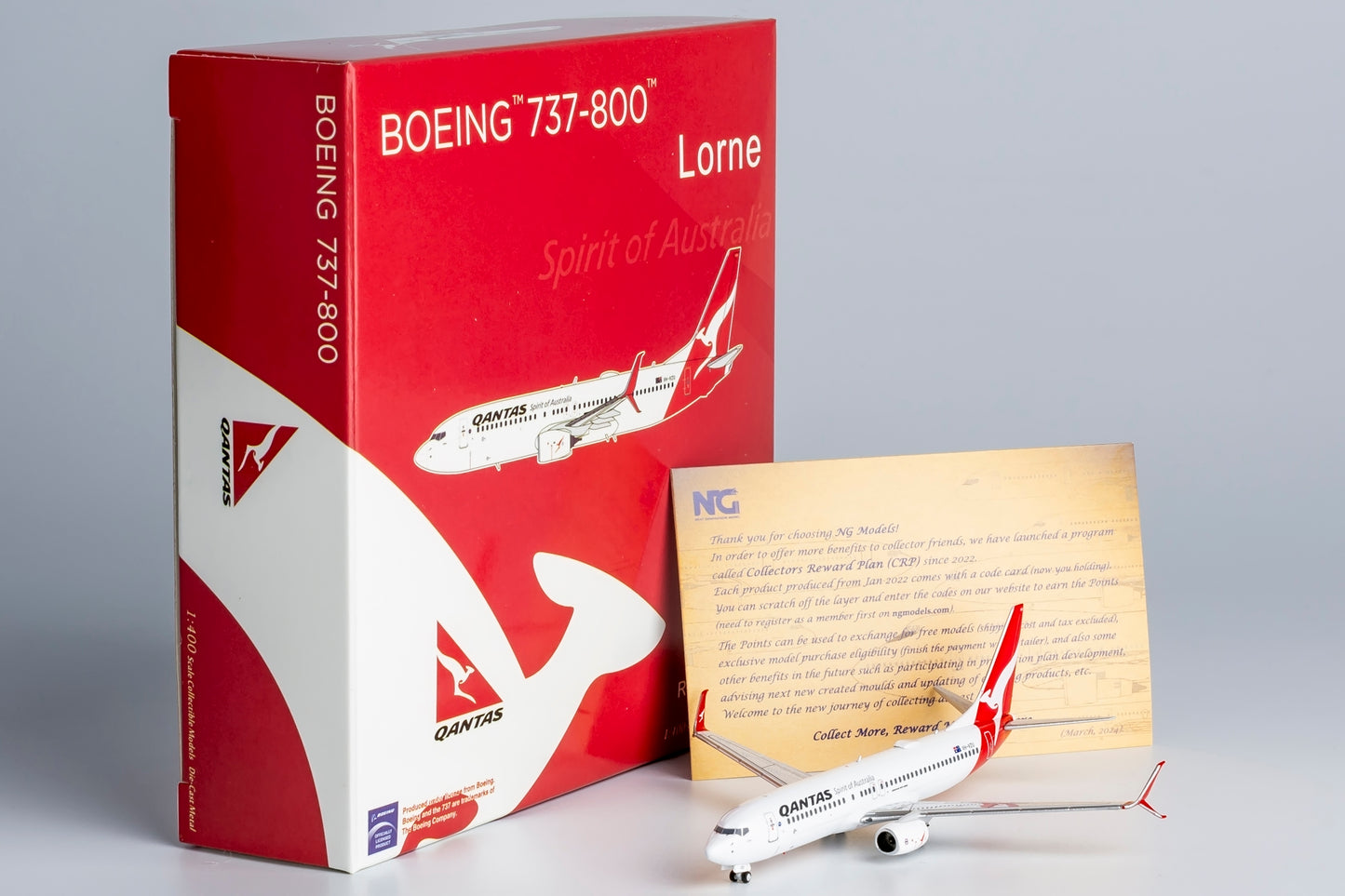NG Models 1/400 Qantas 737-800/w VH-VZU (1st Qantas Boeing 737 to wear the split scimitar winglets