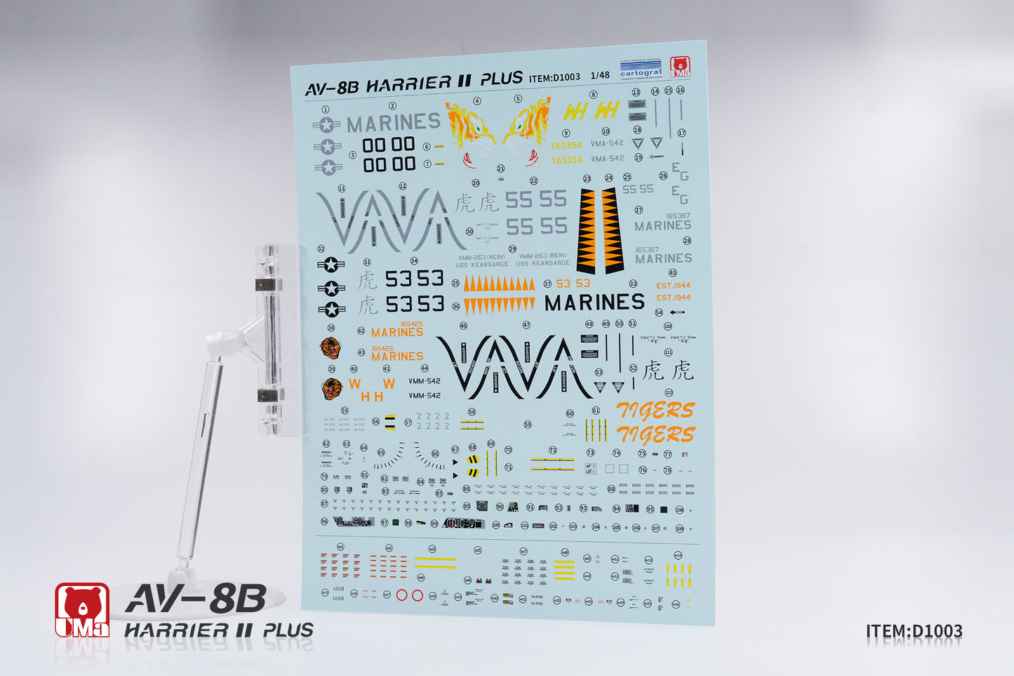 UMa Model 1/48 AV-8B Harrier II Plus D1003 Model Kit