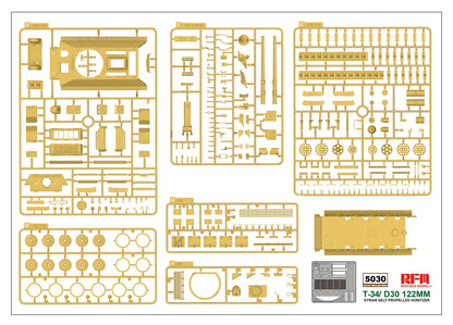 Rye Field 1/35 T-34/D30 122mm Syrian Self-Propelled Howitzer 5030