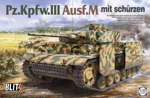 Takom  1/35 8002 Pz.Kpfw.III Ausf.M mit Schurzen