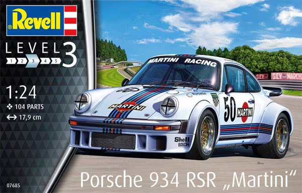 Revell 1/24 07685 Porsche 934 RSR "Martini" Model Kit