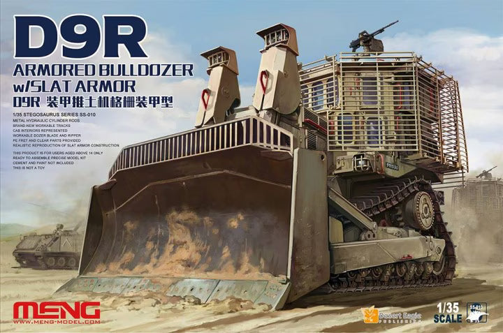 Meng Model 1/35 D9R Armored Bulldozer w/Slat Armor