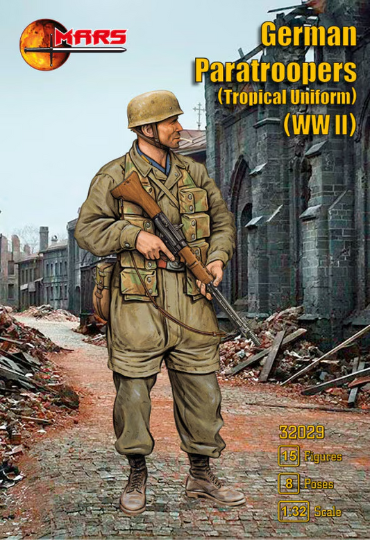 Mars 1/32 32029  German Paratroopers (Tropical Uniform) WWII