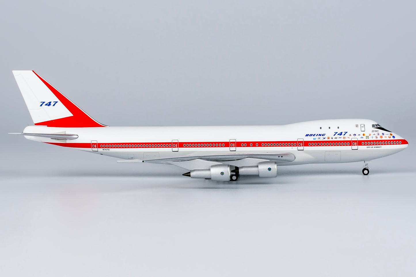 NG Models 1/400 The Boeing Company 747-100 N7470 named "CITY OF EVERETT"