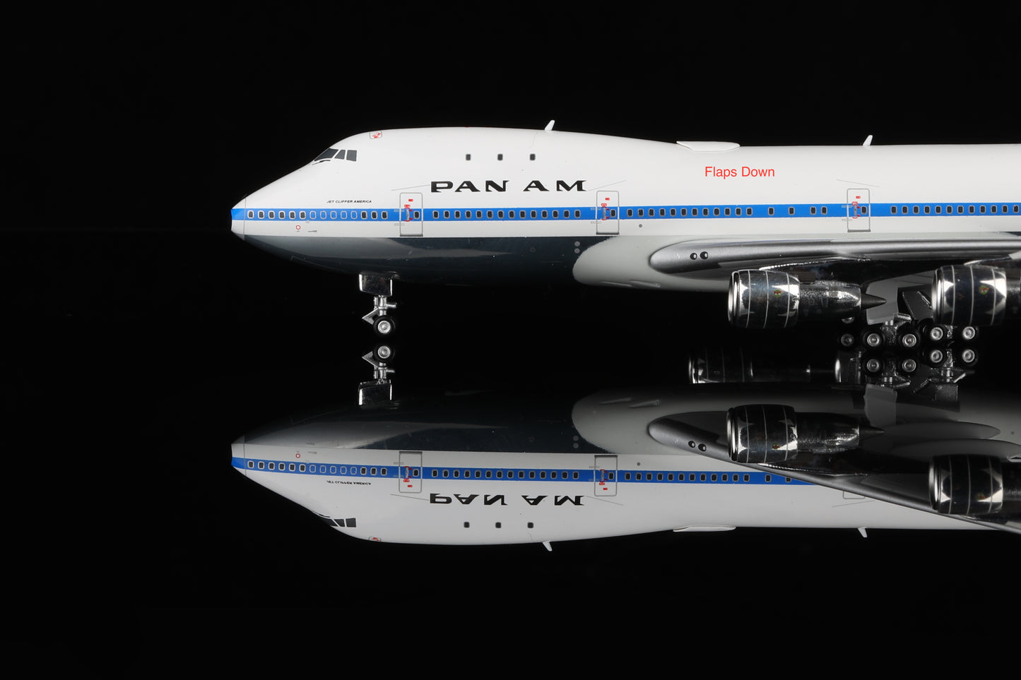 HX Models 1/400 Pan Am B747-100 “Jet Clipper American”N747PA Flaps-Down Version