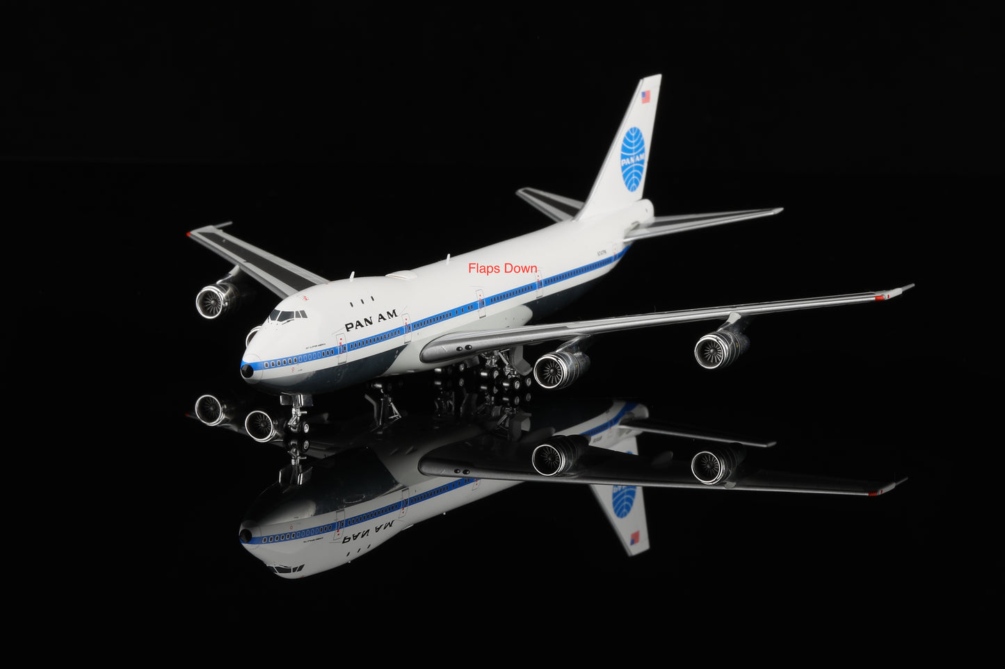 HX Models 1/400 Pan Am B747-100 “Jet Clipper American”N747PA Flaps-Down Version