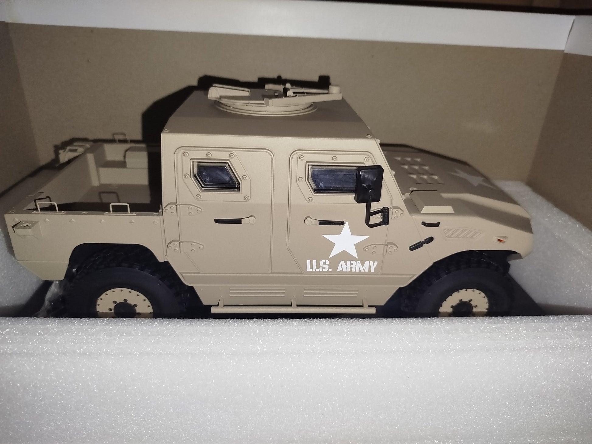 Model of a U.S. Army vehicle in a box