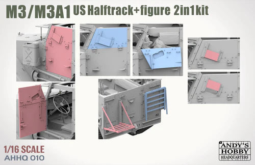 Andy's Hobby HQ 1/16 M3/M3A1 U.S. Halftrack 2 in 1 Kit IN STOCK!