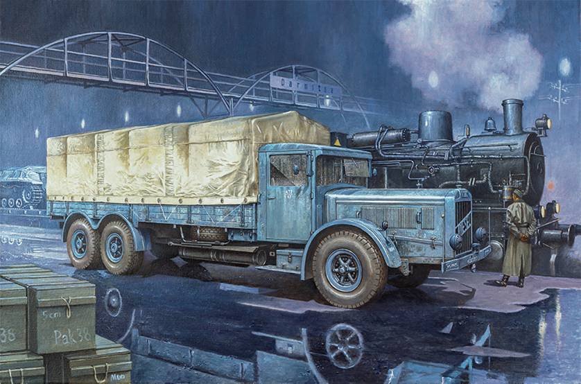 Roden 1/35 822 Vomag 8 LR LKW German WWII Heavy Truck Model Kit