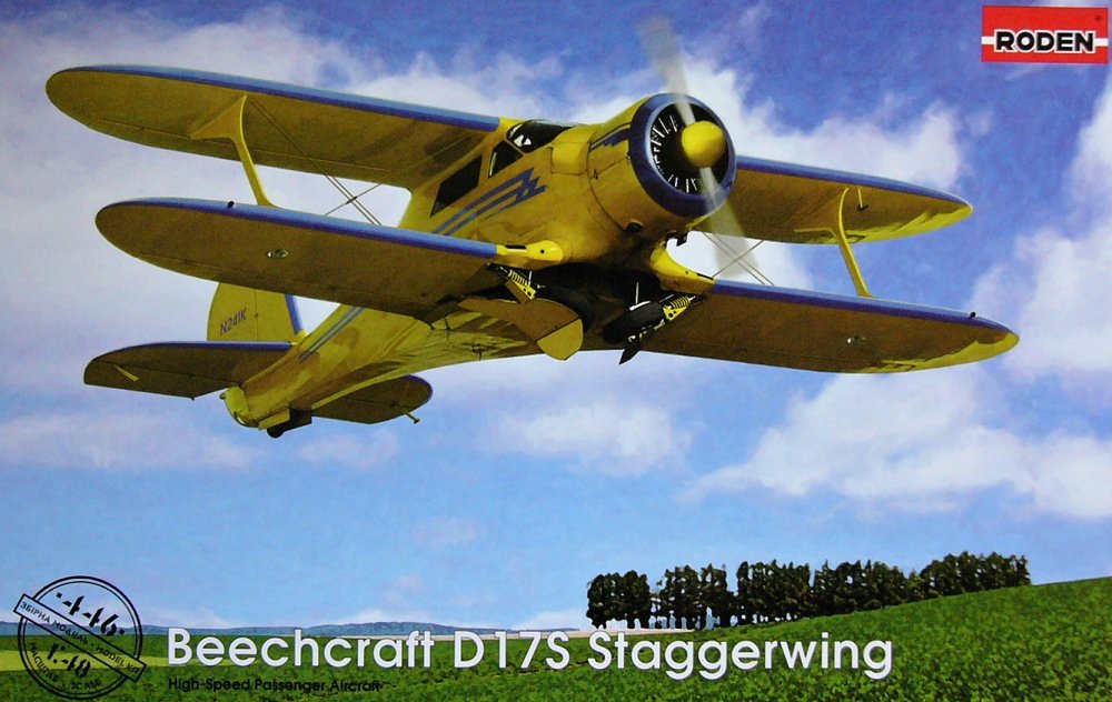 Roden 1/48 446 Beechcraft D17S Staggerwing Model Kit – Gibney Models