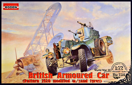 Roden 1/72 734 British Armoured Car Pattern 1920 Mk.II Model Kit