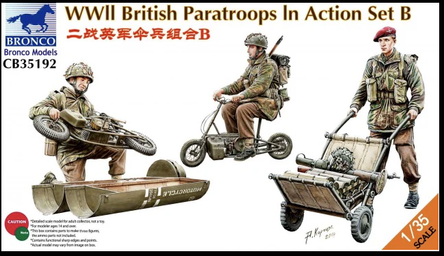 Bronco 1/35 WWII British Paratroops in Action Set B