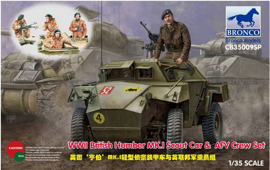 Bronco Models 1/35 WWII British Humber Mk.I Scout Car & AFV Crew Set
