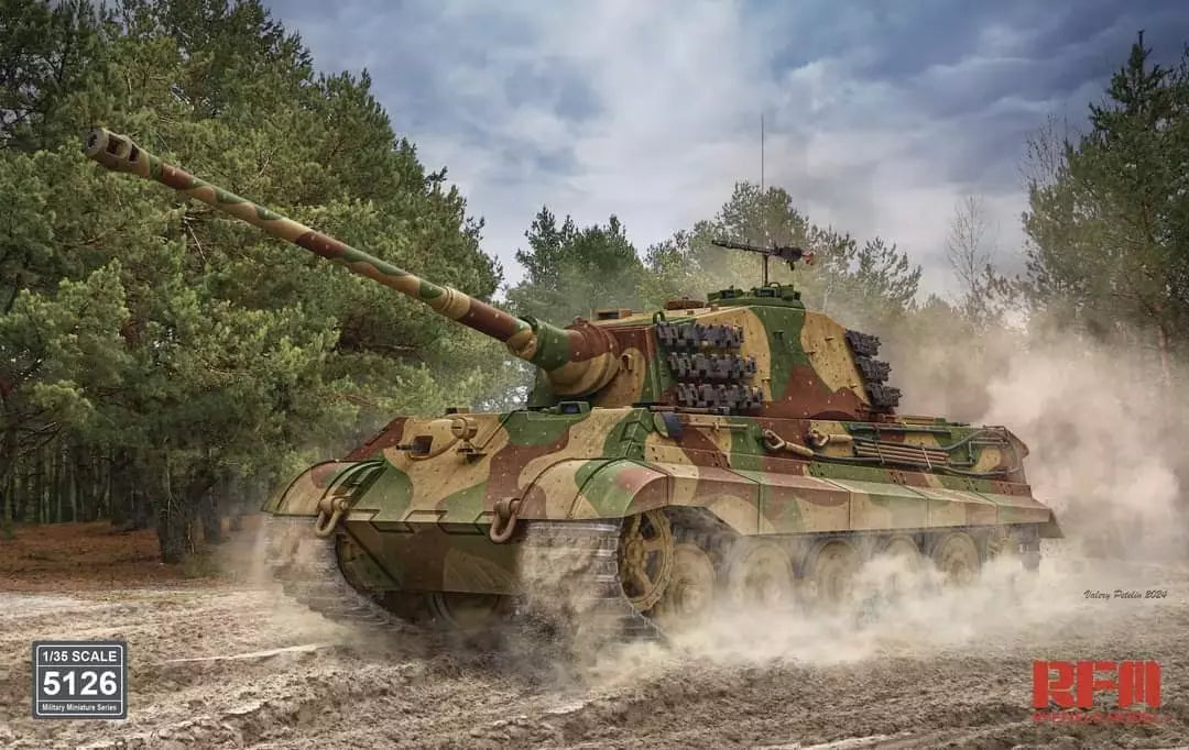 Rye Field Model 1/35 5126 King Tiger Henschel Turret Upgrade Version Model Kit