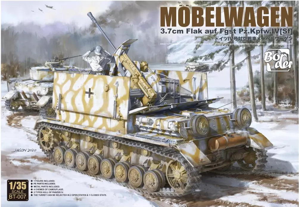Border Model 1/35 Mšbelwagen 3.7cm Flak auf Fgst. Pz.Kpfw. IV BT-007 Model Kit