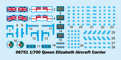 Trumpeter 1/700 06751 HMS Queen Elizabeth Aircraft Carrier